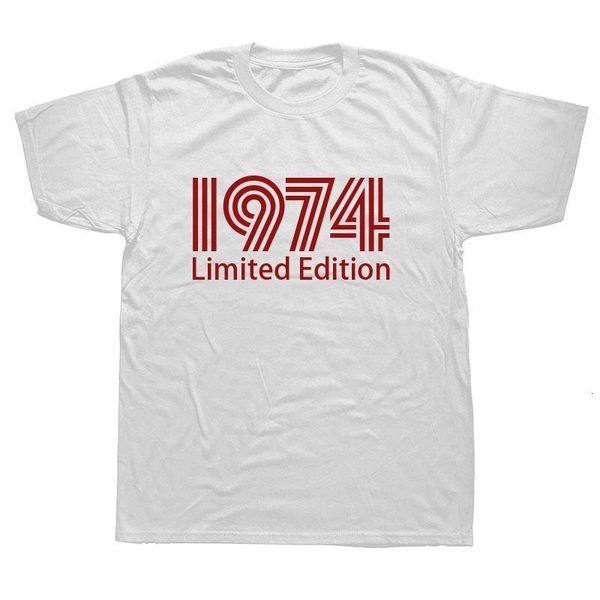 1974 limited edition funny 46th birthday graphic t-shirt mens summer style fashion short sleeves oversized streetwear t shirts, White;black
1974 limited edition funny 46th birthday graphic t-shirt mens summer style fashion short sleeves oversized streetwear t shirts, White;black