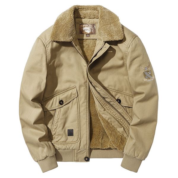 2020 winter warm wool thicken cotton style safari cargo coats lapel male air pilot jacket men's clothes qyx0, Black;brown
2020 winter warm wool thicken cotton style safari cargo coats lapel male air pilot jacket men's clothes qyx0, Black;brown