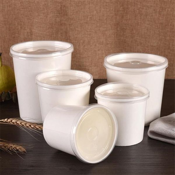 gift wrap 20pcs/lot white kraft paper cups with plastic lid disposable kitchen soup bowl porridge takeaway package box party supplies
gift wrap 20pcs/lot white kraft paper cups with plastic lid disposable kitchen soup bowl porridge takeaway package box party supplies