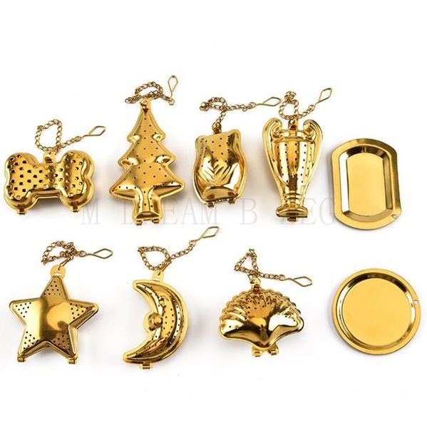 gold color tea infuser 9 styles 304 stainless steel tea strainer creative tea filter kithen tool
gold color tea infuser 9 styles 304 stainless steel tea strainer creative tea filter kithen tool
