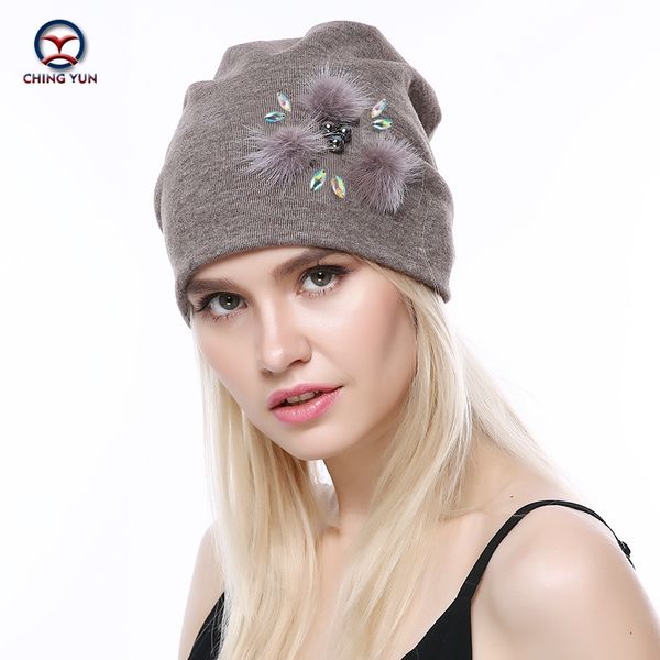 chingyun new cashmere knit hat soft winter warm female solid color knitted hat exquisite real plush decoration y201024, Blue;gray
chingyun new cashmere knit hat soft winter warm female solid color knitted hat exquisite real plush decoration y201024, Blue;gray
