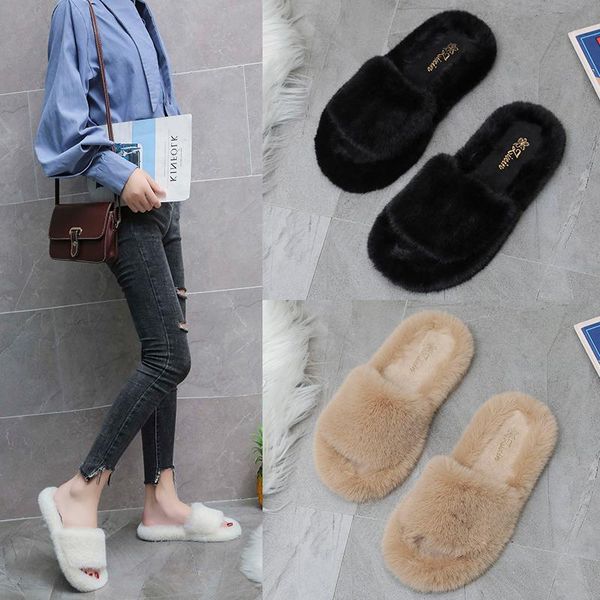 flock shoes low plush slippers for adults winter footwear luxury slides slipers women fur designer flat 2020 rome rubber pu, Black
flock shoes low plush slippers for adults winter footwear luxury slides slipers women fur designer flat 2020 rome rubber pu, Black