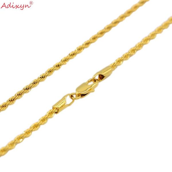 adixyn 60cm/24inch fine twisted chain women men jewelry gold color fashion african dubai party wedding jewelry gifts n101611, Silver
adixyn 60cm/24inch fine twisted chain women men jewelry gold color fashion african dubai party wedding jewelry gifts n101611, Silver