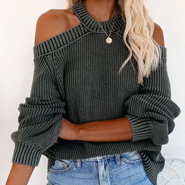 2021 fashion off the shoulder female sweater winter down plus size black knit white jumper design l0lr, White;black
2021 fashion off the shoulder female sweater winter down plus size black knit white jumper design l0lr, White;black