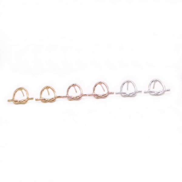 new trendy simple knot style stud earring round pattern environmental protection zinc alloy material three color optional, Golden;silver
new trendy simple knot style stud earring round pattern environmental protection zinc alloy material three color optional, Golden;silver