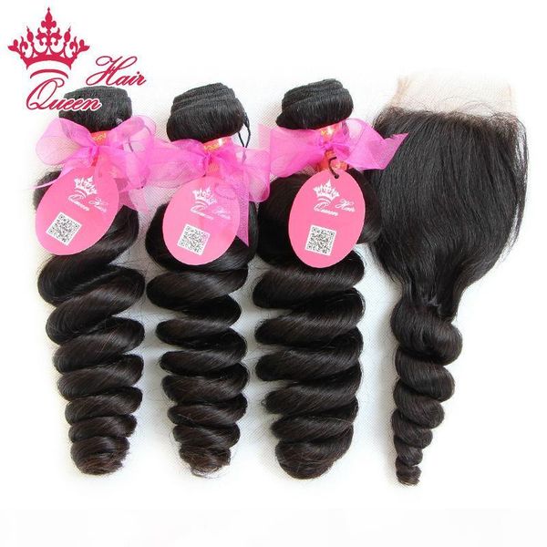 queen hair loose wave 1pc lace closure with 3pcs bundle,4pcs lot brazilian virgin human hair extensions 10"-28" dhl ing, Black
queen hair loose wave 1pc lace closure with 3pcs bundle,4pcs lot brazilian virgin human hair extensions 10"-28" dhl ing, Black