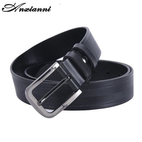 anxianni men casual belt vintage design pin buckle genuine leather belts male waistband, Black;brown
anxianni men casual belt vintage design pin buckle genuine leather belts male waistband, Black;brown