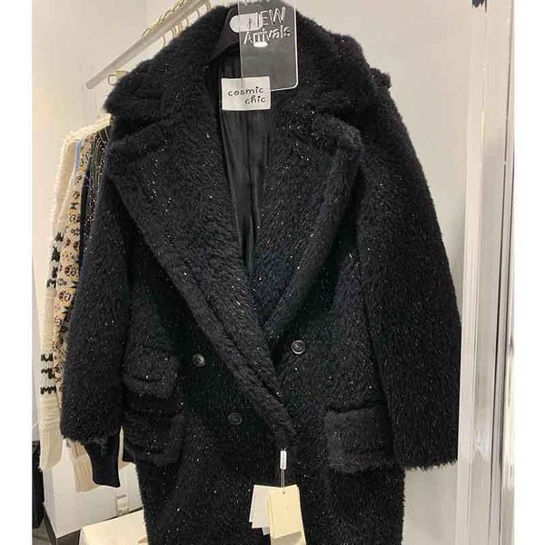 women's wool & blends cosmicchic winter teddy coat women black turn-down collar long double breasted alpaca fur outwear metal fiber sil
women's wool & blends cosmicchic winter teddy coat women black turn-down collar long double breasted alpaca fur outwear metal fiber sil