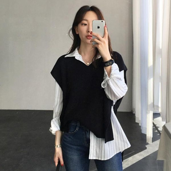 women's sweaters uego sleeveless knitted vest sweater women autumn winter outwear casual korea preppy style spring girl's, White;black
women's sweaters uego sleeveless knitted vest sweater women autumn winter outwear casual korea preppy style spring girl's, White;black