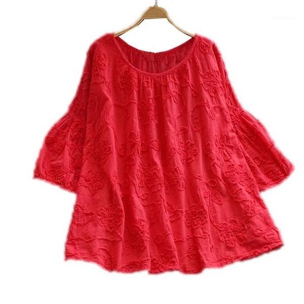 red white babydoll flower embroidery loose cotton shirts for women girls three quarter sleeve sweet floral blouses1
red white babydoll flower embroidery loose cotton shirts for women girls three quarter sleeve sweet floral blouses1