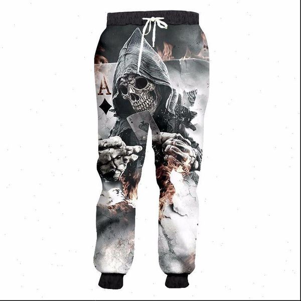 cool 3d printed skull death playing cards joggers hip hop jogging pants men women sweatpants casual trousers drawstring, Black
cool 3d printed skull death playing cards joggers hip hop jogging pants men women sweatpants casual trousers drawstring, Black