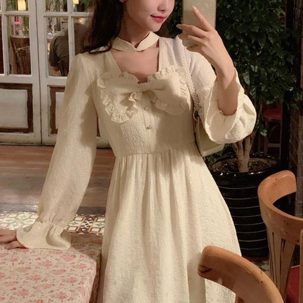 casual dresses kawaii designer autumn japanese lolita fairy dress long solid sleeve french korean clothes fall wear women, Black;gray
casual dresses kawaii designer autumn japanese lolita fairy dress long solid sleeve french korean clothes fall wear women, Black;gray