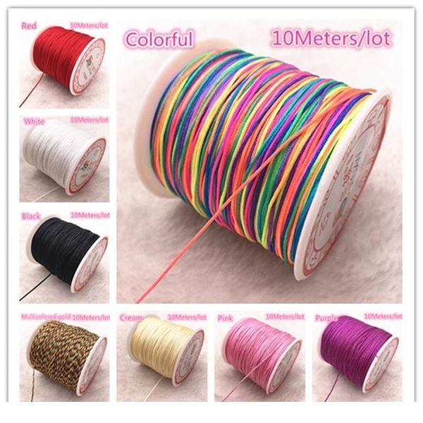 10m/lot 0.8/1.0mm nylon cord thread chinese knot macrame cord bracelet braided string diy beadin qylkag
10m/lot 0.8/1.0mm nylon cord thread chinese knot macrame cord bracelet braided string diy beadin qylkag