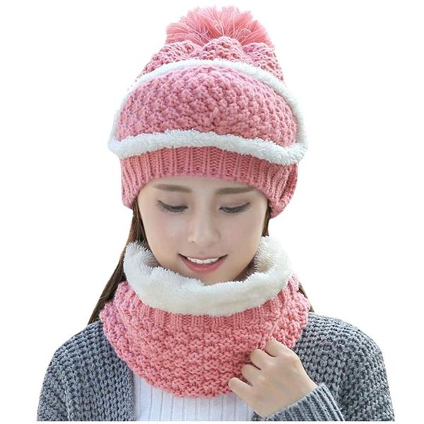2020 new hat & scarf women 3 pieces knitted winter wool beanie cap mask female keep warm neckerchief men winter accessories
2020 new hat & scarf women 3 pieces knitted winter wool beanie cap mask female keep warm neckerchief men winter accessories