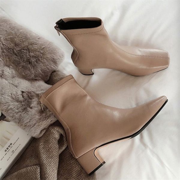 khaki pu leatehr short combat boots chunky middle heel spring women zipper martin boots ankle boots for women 201215, Black
khaki pu leatehr short combat boots chunky middle heel spring women zipper martin boots ankle boots for women 201215, Black