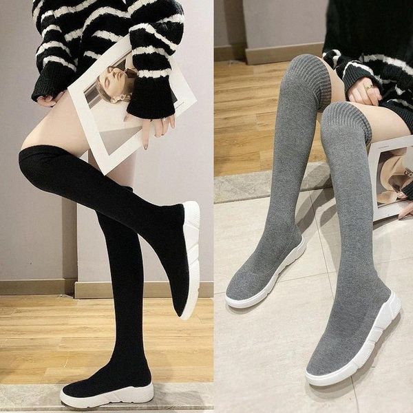 thin boots 2020 women's new all-match slimming knitted elastic socks boots increase over the knee flat bottom women #gm0a, Black
thin boots 2020 women's new all-match slimming knitted elastic socks boots increase over the knee flat bottom women #gm0a, Black