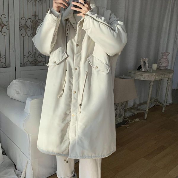 chic men's lambswool lining warm long coat turn-down collar loose parkas outwear black gray apricot n20
chic men's lambswool lining warm long coat turn-down collar loose parkas outwear black gray apricot n20