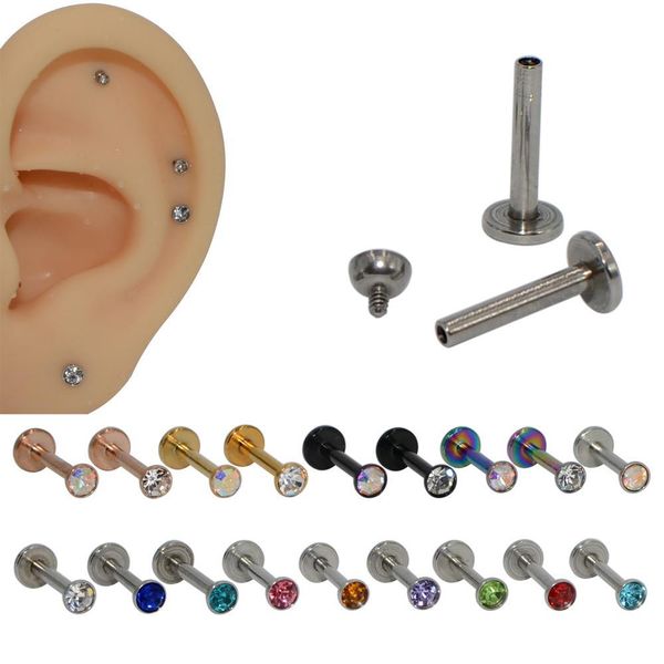 1pc 316l surgical steel internally threaded cz gem labret colorful ear cartilage tragus lip ring earring percing jewelry 16g q sqcfki, Silver
1pc 316l surgical steel internally threaded cz gem labret colorful ear cartilage tragus lip ring earring percing jewelry 16g q sqcfki, Silver