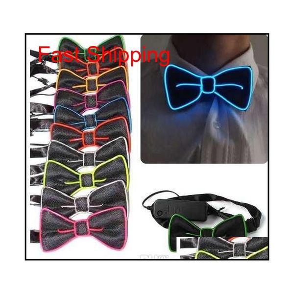 fashion men led el wire necktie luminous neon flashing light up bow tie for club cosplay evening party decoration h9 bii16, Black;gray
fashion men led el wire necktie luminous neon flashing light up bow tie for club cosplay evening party decoration h9 bii16, Black;gray