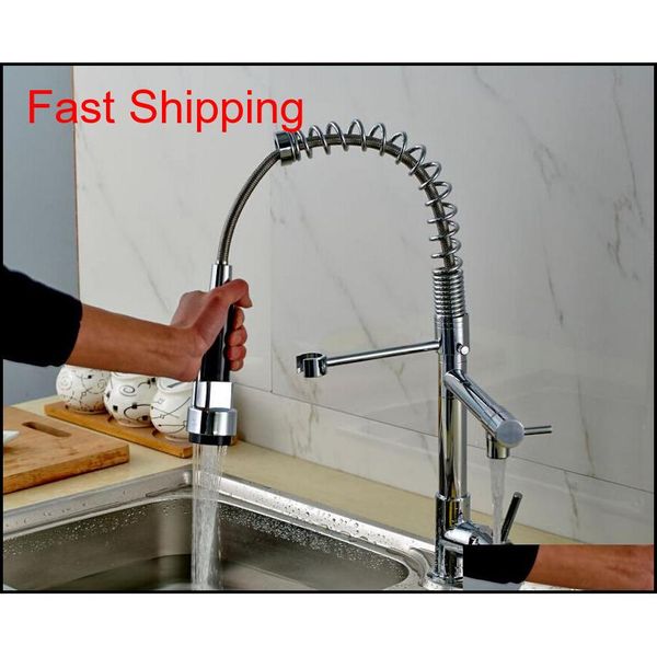 wholesale and retail modern chrome brass kitchen faucet dual sprayer spring v qylgsj packing2010
wholesale and retail modern chrome brass kitchen faucet dual sprayer spring v qylgsj packing2010