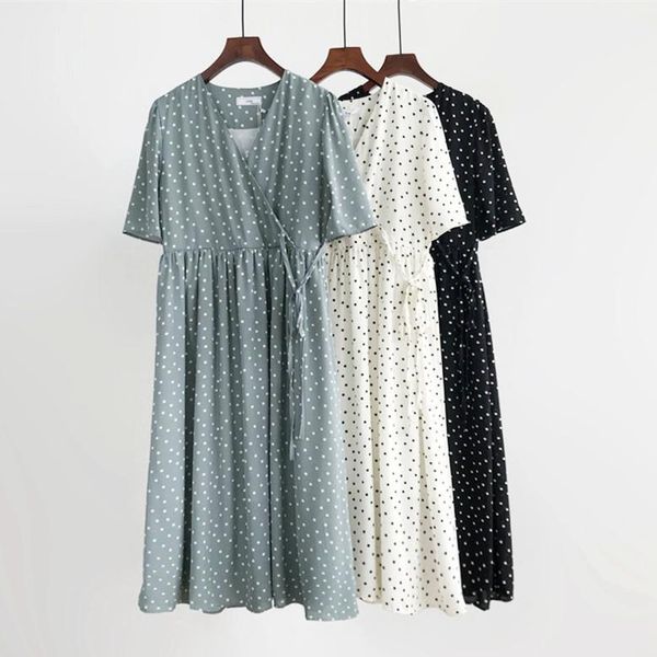casual dresses daily apparel women 2021 summer fashion korean v neck short sleeve polka dot print dress a line long midi chiffon dress1, Black;gray
casual dresses daily apparel women 2021 summer fashion korean v neck short sleeve polka dot print dress a line long midi chiffon dress1, Black;gray