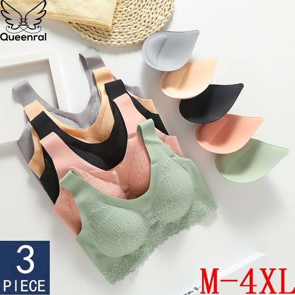 3pcs latex bra seamless bras for women underwear bh push up bralette with pad vest bra q1120, Red;black
3pcs latex bra seamless bras for women underwear bh push up bralette with pad vest bra q1120, Red;black