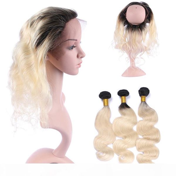 #1b 613 blonde ombre brazilian hair 3bundles with 360 band lace frontal body wave two tone lace frontal 360 lace closure with weaves, Black;brown
#1b 613 blonde ombre brazilian hair 3bundles with 360 band lace frontal body wave two tone lace frontal 360 lace closure with weaves, Black;brown