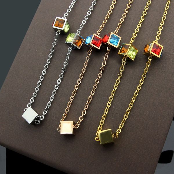 new arrive fashion lady 316l titanium steel 18k plated gold necklaces with three colorized cubes pendants wedding engagement 3 color, Silver
new arrive fashion lady 316l titanium steel 18k plated gold necklaces with three colorized cubes pendants wedding engagement 3 color, Silver