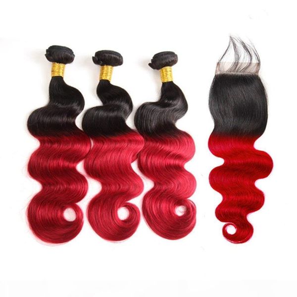 hair extension body wave brazilian 1b red ombre color human hair weave bundles with 4*4 closure, Black;brown
hair extension body wave brazilian 1b red ombre color human hair weave bundles with 4*4 closure, Black;brown