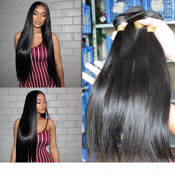 straight brazilian virgin hair weave bundles with closure human hair bundle extension raw hair products 10"-26, Black
straight brazilian virgin hair weave bundles with closure human hair bundle extension raw hair products 10"-26, Black
