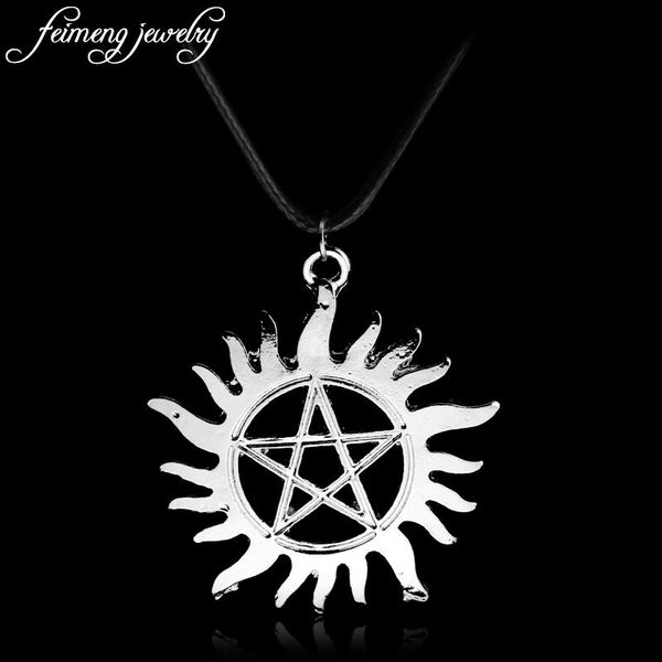 popular movie supernatural dean necklace men's sun star pendant fashion maxi necklaces charm pentagram jewelry accessory, Silver
popular movie supernatural dean necklace men's sun star pendant fashion maxi necklaces charm pentagram jewelry accessory, Silver