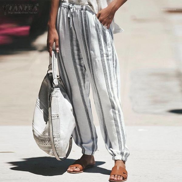 women's pants & capris plus size women's spring trousers zanzea 2021 fashion striped casual elastic waist long pantalon palazzo pi, Black;white
women's pants & capris plus size women's spring trousers zanzea 2021 fashion striped casual elastic waist long pantalon palazzo pi, Black;white