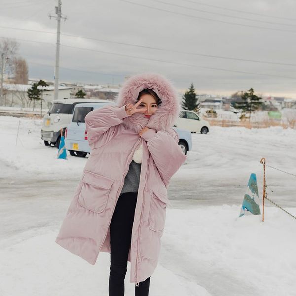 women's plus size winter cotton clothing long jacket fur collar korean fashion thickened warm coat ladies coats and jackets p75, Black
women's plus size winter cotton clothing long jacket fur collar korean fashion thickened warm coat ladies coats and jackets p75, Black