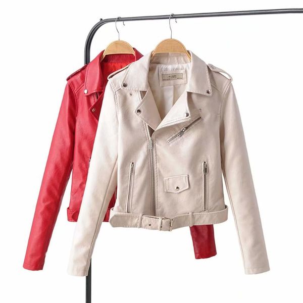 women's leather & faux arrival 2021 brand winter autumn motorcycle jackets red jacket women coat slim pu, Black
women's leather & faux arrival 2021 brand winter autumn motorcycle jackets red jacket women coat slim pu, Black