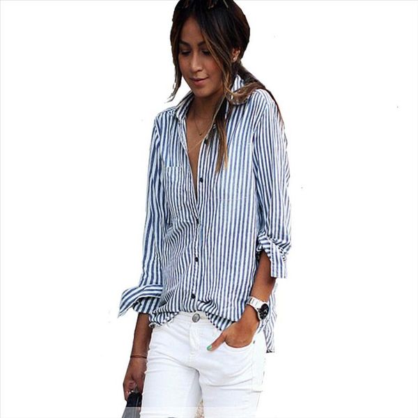 blouses women summer women casual loose vertical striped long sleeve blouse shirt blusa feminina vestido plus size, White
blouses women summer women casual loose vertical striped long sleeve blouse shirt blusa feminina vestido plus size, White