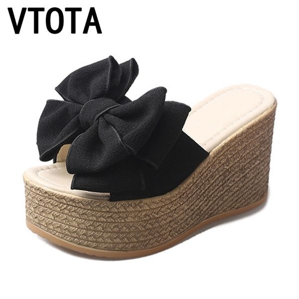 vtota women slippers fashion pee toe summer shoes butterfly-knot high heels women slides platform wedges ladies women shoes f66 y200624, Black
vtota women slippers fashion pee toe summer shoes butterfly-knot high heels women slides platform wedges ladies women shoes f66 y200624, Black