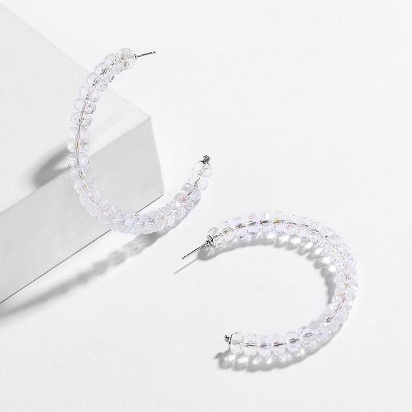 fashion jewelry bijoux glass crystals big hoop earrings for women korean style trendy earring, Golden;silver 
fashion jewelry bijoux glass crystals big hoop earrings for women korean style trendy earring, Golden;silver