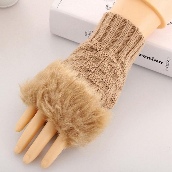 five fingers gloves women fingerless wrist cute faux fur knitted winter thick warm warmer driving outdoor mitten, Blue;gray
five fingers gloves women fingerless wrist cute faux fur knitted winter thick warm warmer driving outdoor mitten, Blue;gray