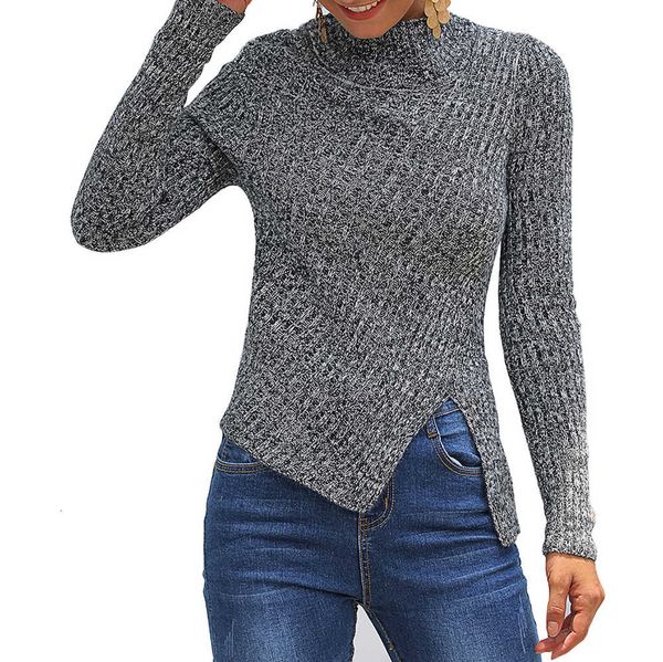 women's sweater vertical half-high collar split long-sleeved pullover wool cotton sweaters, White;black
women's sweater vertical half-high collar split long-sleeved pullover wool cotton sweaters, White;black