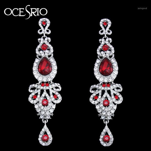 dangle & chandelier ocesrio luxury long red earrings for wedding women crystal big with stones fashion jewelry pendientes mujer ers-h411, Silver
dangle & chandelier ocesrio luxury long red earrings for wedding women crystal big with stones fashion jewelry pendientes mujer ers-h411, Silver
