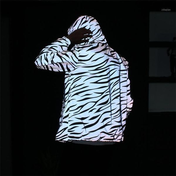 men's jackets autumn 2021 men's zebra striped reflective jacket youth hooded printed thin jacket1, Black;brown
men's jackets autumn 2021 men's zebra striped reflective jacket youth hooded printed thin jacket1, Black;brown