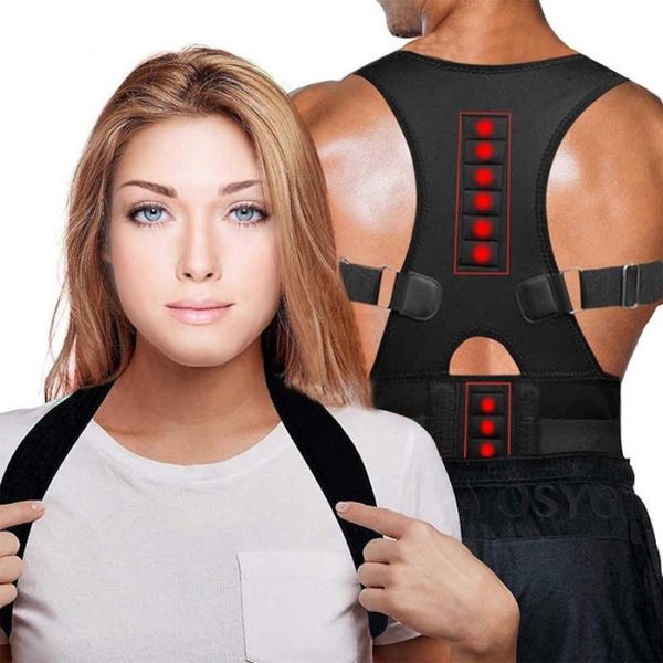 back support brace belt adjustable posture corrector clavicle spine shoulder lumbar correction, Black;blue
back support brace belt adjustable posture corrector clavicle spine shoulder lumbar correction, Black;blue