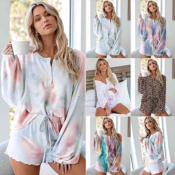 rainbowwaves women suit pajamas tie dye printing ruffle short casual long sleeved and shorts two piece pajamas, Black;red
rainbowwaves women suit pajamas tie dye printing ruffle short casual long sleeved and shorts two piece pajamas, Black;red