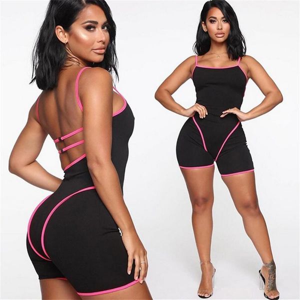 losibudsa women sleeveless slim fit romper set summer sport fitness female backless jumpsuit exercise tracksuit1, White;black
losibudsa women sleeveless slim fit romper set summer sport fitness female backless jumpsuit exercise tracksuit1, White;black