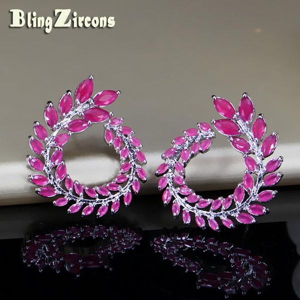 stud beaqueen fashion leaf cluster marquise cut cz jewelry rose red cubic zirconia big circle round earrings for women e122, Golden;silver
stud beaqueen fashion leaf cluster marquise cut cz jewelry rose red cubic zirconia big circle round earrings for women e122, Golden;silver
