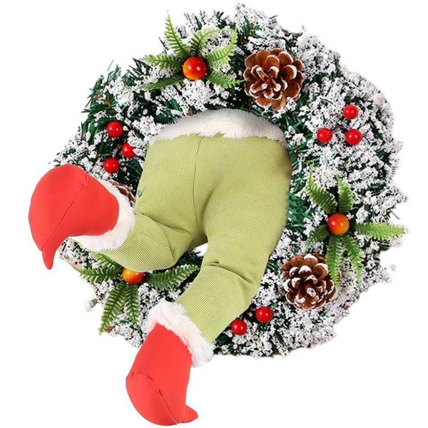 christmas thief wreath stole garlands front door wreath hoop hanging ornament home party xmas new year decoration 
christmas thief wreath stole garlands front door wreath hoop hanging ornament home party xmas new year decoration