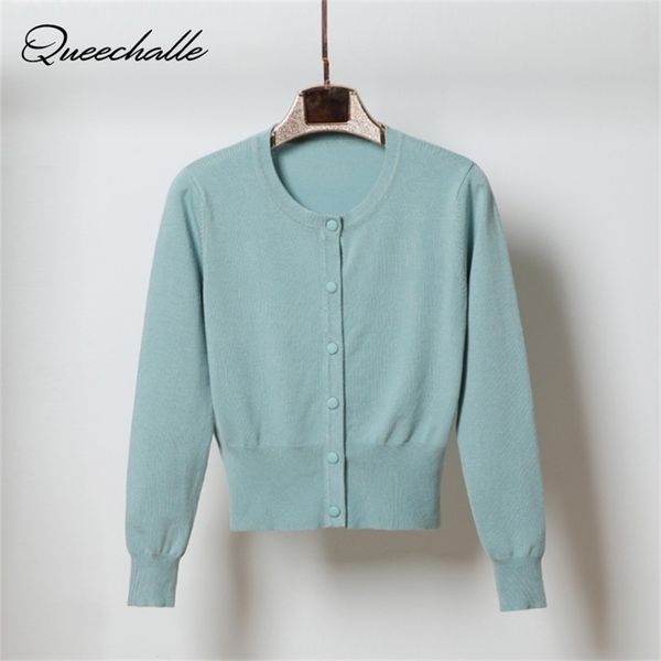 queechalle short women knitted cardigan spring autumn o-neck long sleeve casual knit sweater coat female black y200910, White;black
queechalle short women knitted cardigan spring autumn o-neck long sleeve casual knit sweater coat female black y200910, White;black
