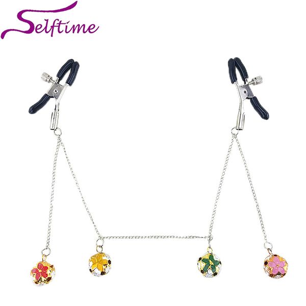 fashion four bells nipple clamps with chain for female erotic game toys for couples furniture s-nc105
fashion four bells nipple clamps with chain for female erotic game toys for couples furniture s-nc105
