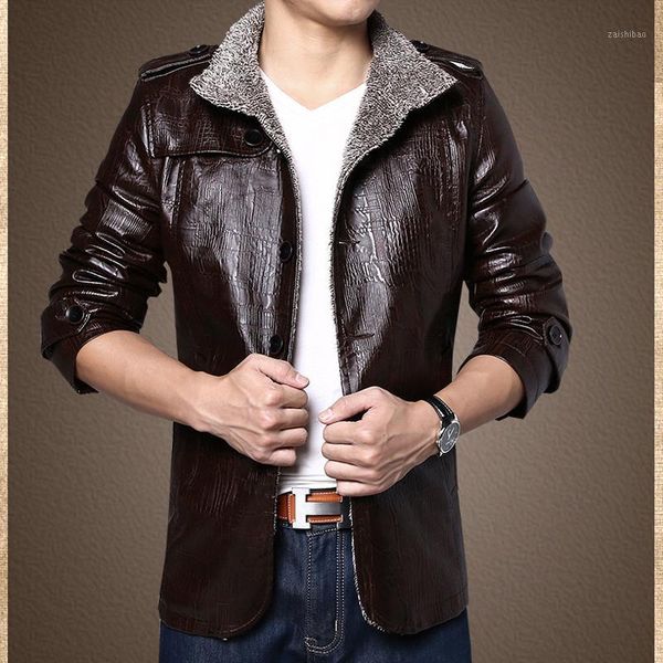 new winter male lambs wool thickening and wool windbreak waterproof lether jackets leather coat men's leather jacket1, Black;brown
new winter male lambs wool thickening and wool windbreak waterproof lether jackets leather coat men's leather jacket1, Black;brown