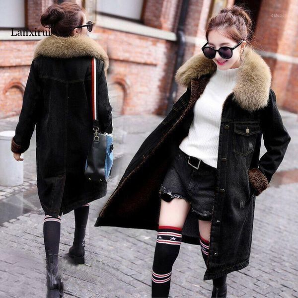 fake fur thick warm denim parkas female winter fashion beading real fur liner detachable padded warm coat1, Black
fake fur thick warm denim parkas female winter fashion beading real fur liner detachable padded warm coat1, Black